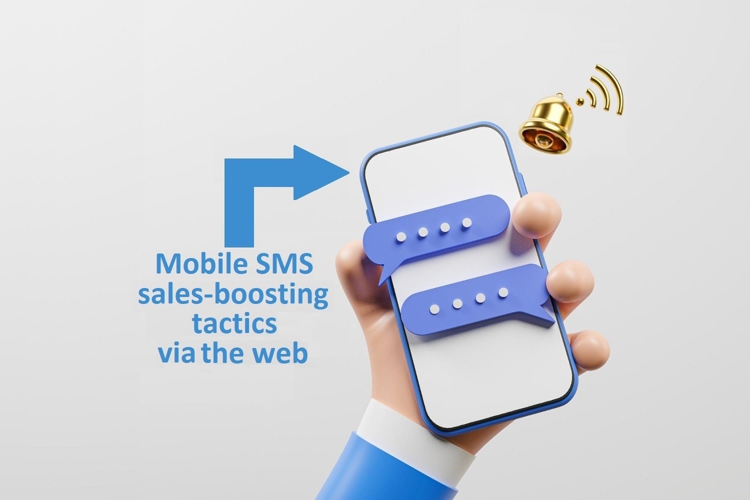 About using mobile SMS text messaging tactics via the web to boost sales.